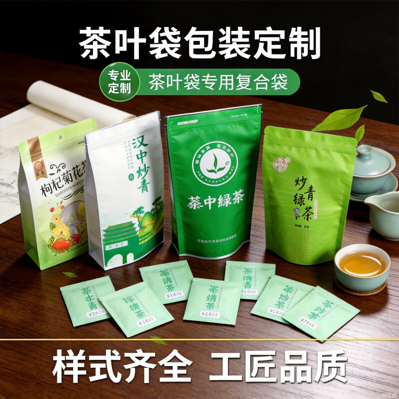 Customized Tea Green Tea Self-Sealing Aluminum Foil Packaging Bags Flower Tea Health Tea Small Packaging Sub-Packaging Aluminum-Coated Inner Bags