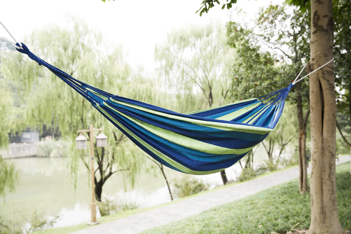 260*100CM 넓어진 파란색 캔버스 해먹