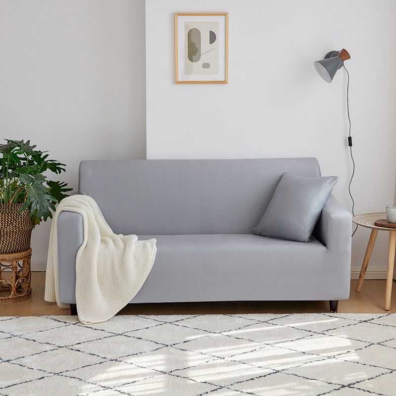 Universal all-inclusive sofa cover solid color simple non-slip sofa towel sofa cover full cover combination chaise tight bag dust cover