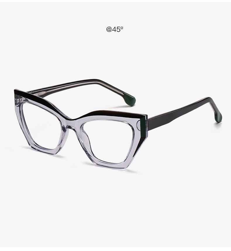 Anti blauwlicht bril retro mode voor dames met platte lens_voghion.com