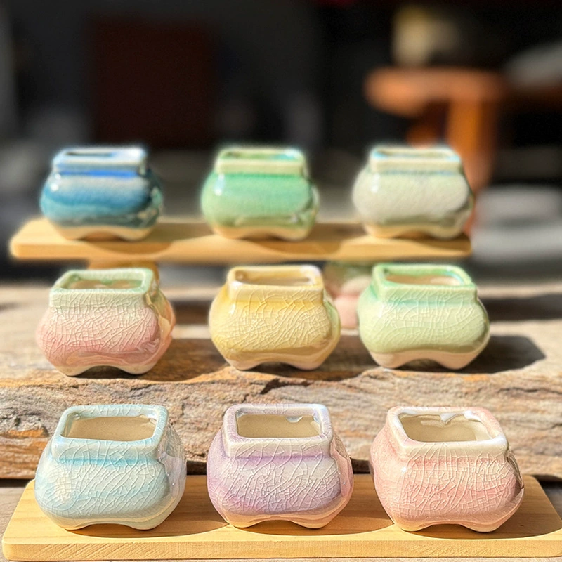 Мясо цветочный горшок керамический мини-горшок с большим пальцем