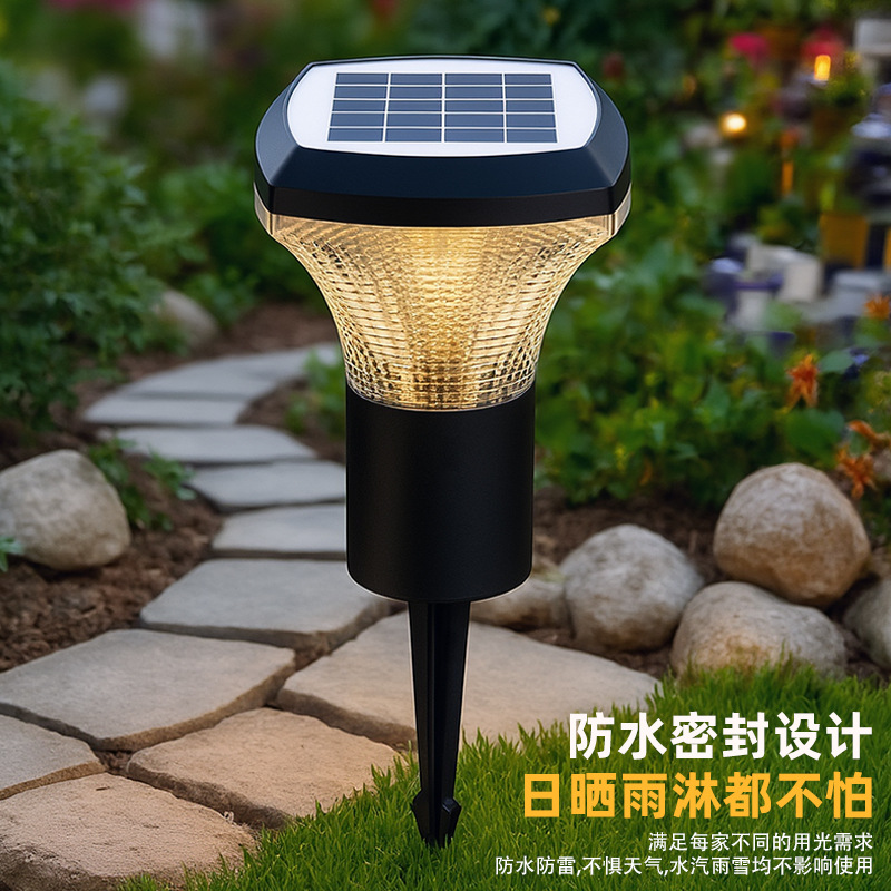 Luz solar transfronteriza de césped exterior impermeable patio al aire libre Villa paisaje jardín lámpara de césped