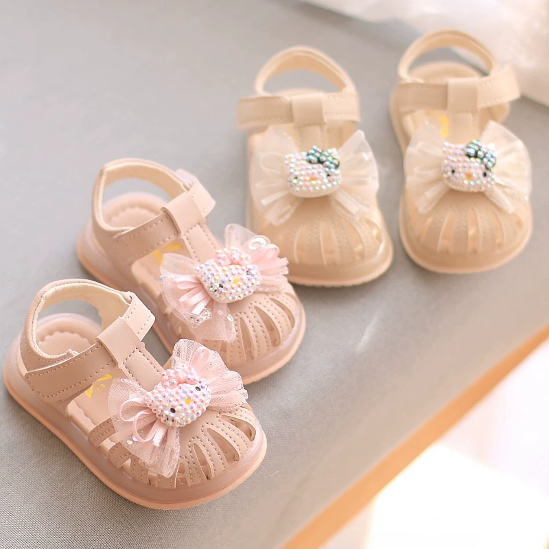 Летние женские сандалии Баотоу Мягкая подошва нескользящая детская обувь