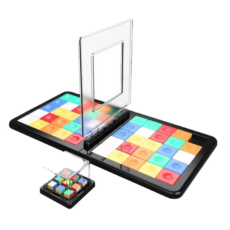 Cubo de rubik de batalla de escritorio transfronterizo huarong road puzzle doble juego interactivo pensamiento entrenamiento juguetes educativos para niños