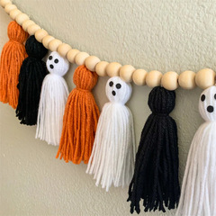 アマゾンクロスボーダー新商品純粋な手作りニット創意ハロウィーン幽霊花祭り雰囲気壁掛け飾り