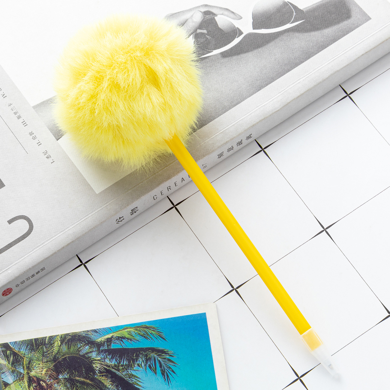 Pluma de bola de plástico creativa de dibujos animados lindo estudiante descompresión mano cuenta pluma al por mayor chica corazón escuela publicidad regalo pluma