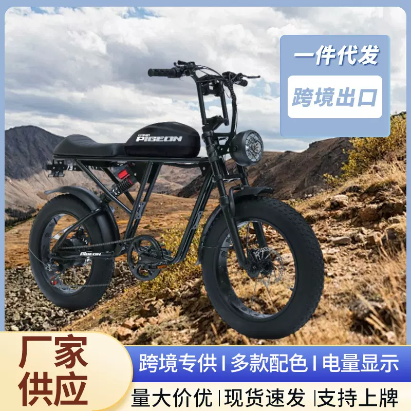 新国标宽胎助力电瓶车越野车变速山地雪地电动自行车锂电池电动车