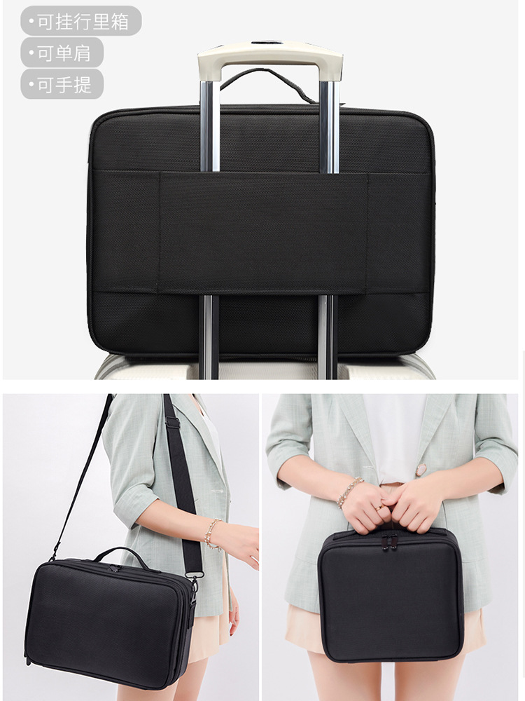 大容量化粧バッグ女性携帯旅行化粧品収納バッグins風紋刺繍ネイルアートと化粧キット