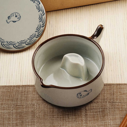 Multifunctional ceramic inkstone with cover, ink pool, pen holder, pen holder, ink cartridge, calligraphy practice, brush calligraphy, ink dish, four treasures of the study