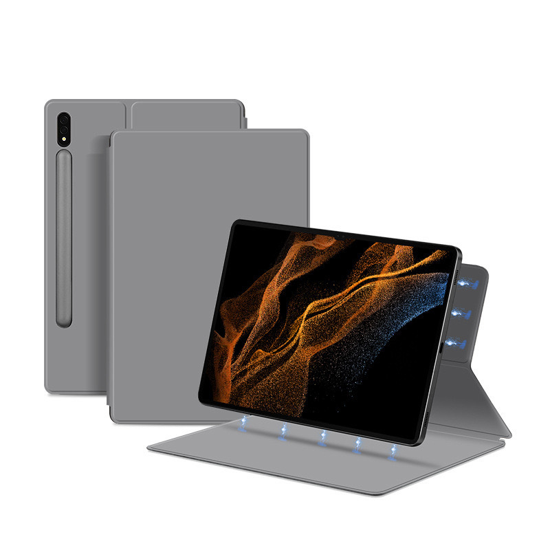 For Samsung Galaxy Tab S9 protective case S8 flat shell S7 magnetic double-sided clip Ultra magnetic leather case