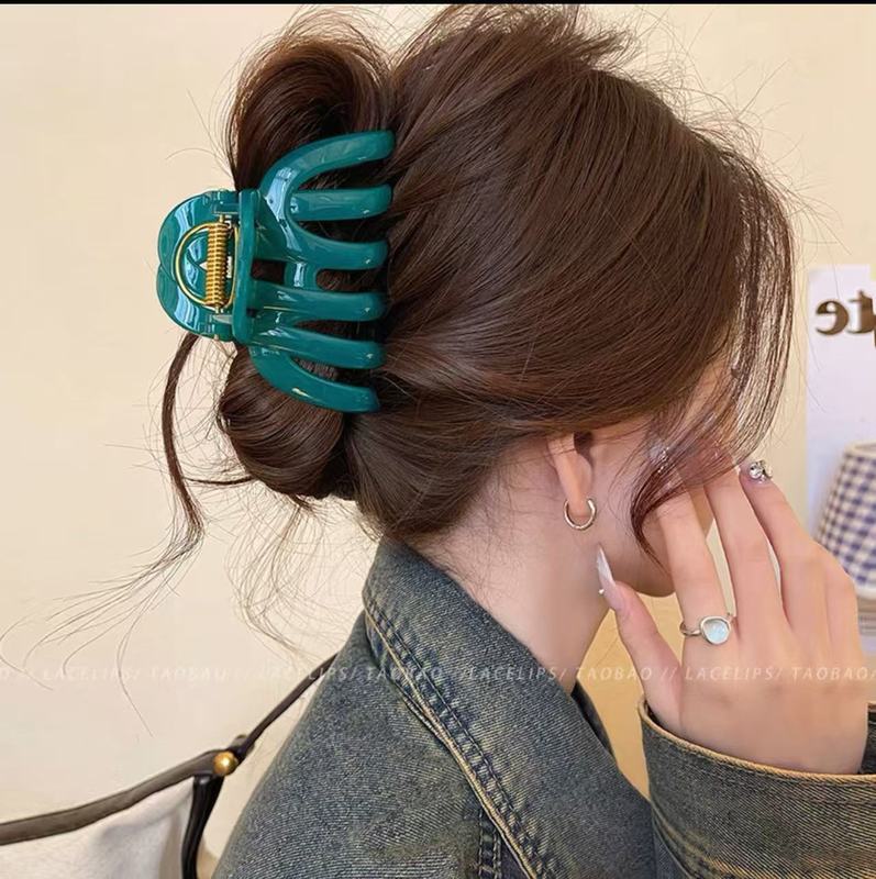 髪の量が大きい女性用カボチャクリップ 2025 新しいハイエンドサメクリップ後頭部ヘアクリップ帽子夏|undefined