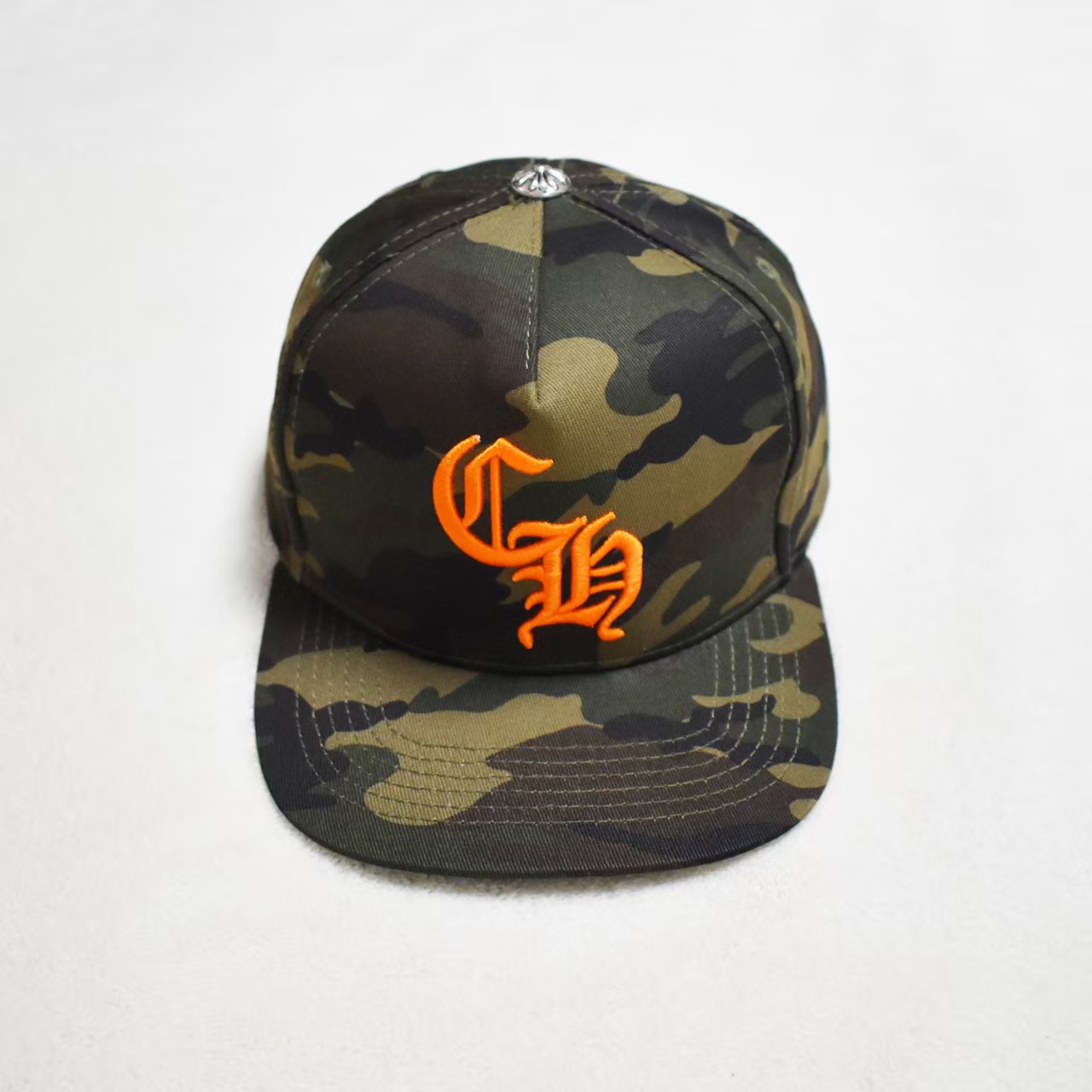 Chrome Hearts CH Logo Cap Camo/Orange