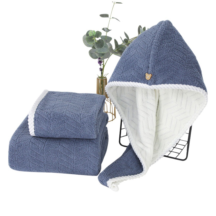 Gorro de secado de pelo grueso de doble capa para mujeres súper absorbente toalla de pelo de secado rápido sin soplar cabeza de limpieza de lavado cabeza bufanda gorro de ducha