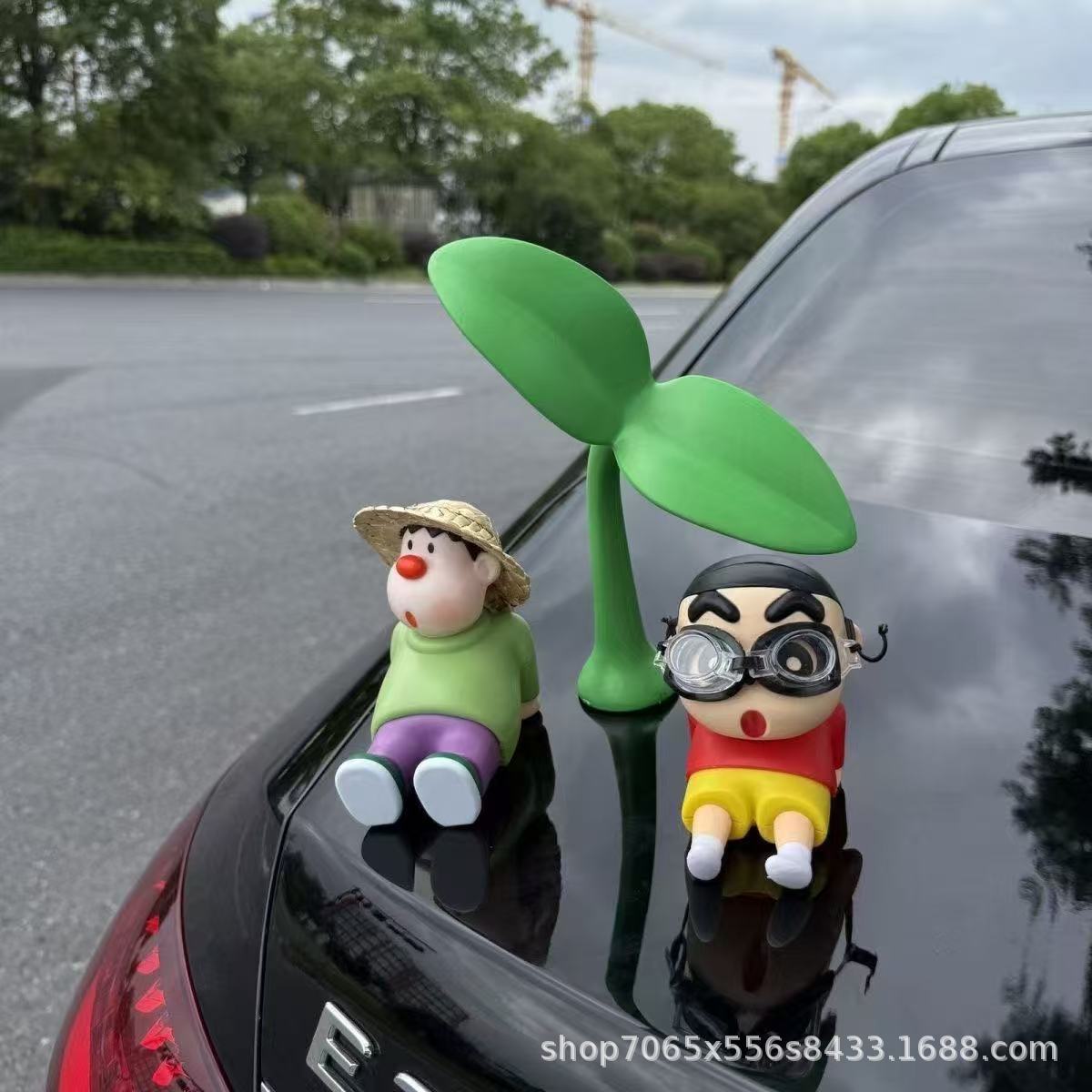 Creative Car Ornaments 3D Stereo Doll Japanese and Korean Style Car Roof Decoration Plush Car Sticker