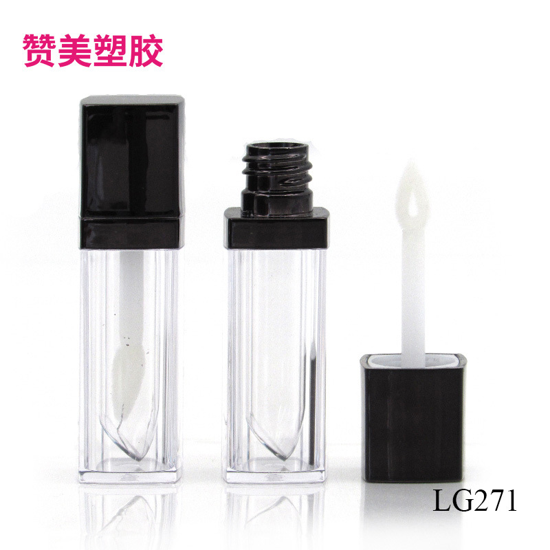 化妆品口红形内胆透明唇彩管空管 方形唇釉管彩妆空管包材