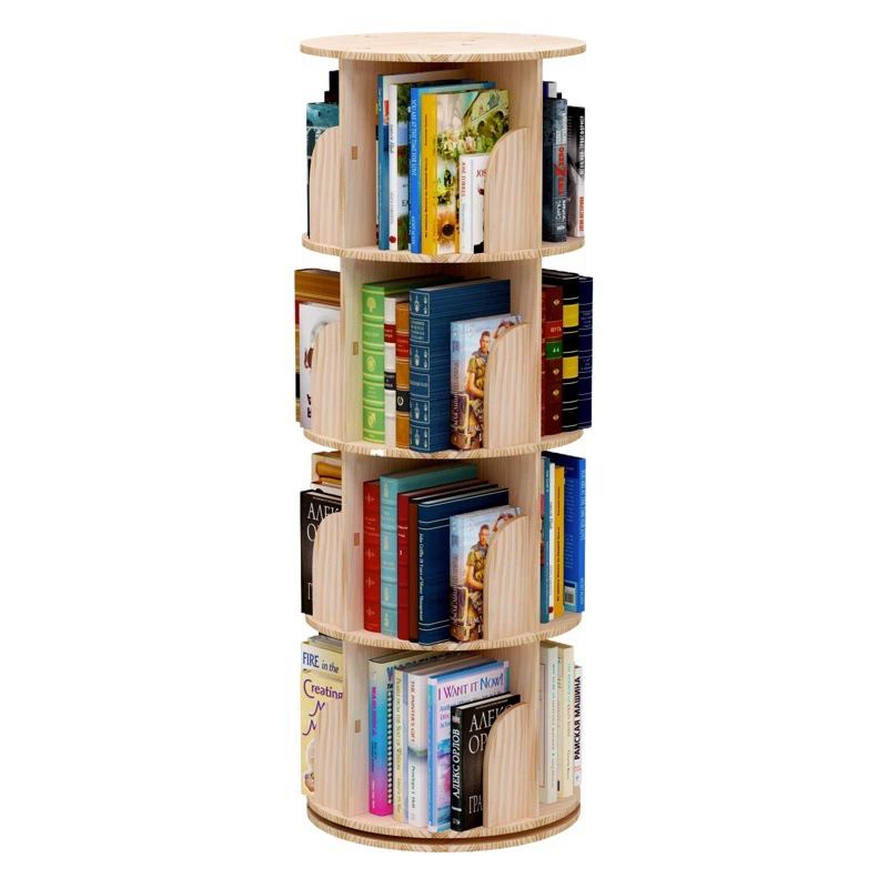 360-градусная вращающаяся книжная полка гостиная напольный книжный шкаф держатель для детских игрушек с картинками держатель для книг