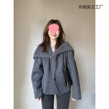 2025秋冬季新款复古气质翻领毛呢外套高级感加厚保暖呢子大衣女装