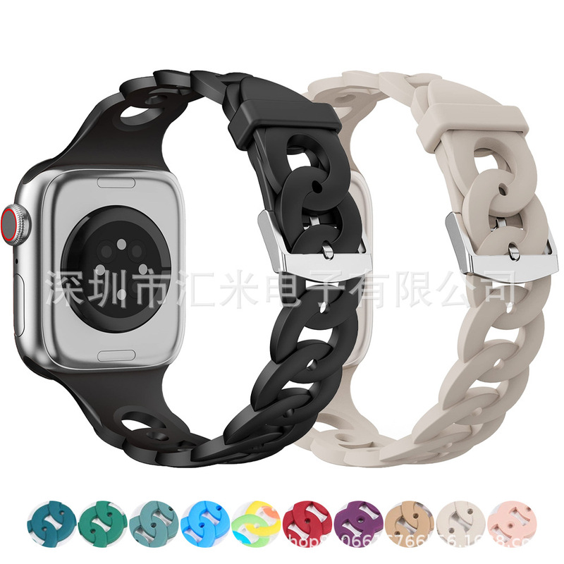 New Model Suitable for Apple Watch Silicone Strap Applewatch765 Bracelet Ring Available in Multiple Colors New Model Suitable for Apple Watch Silicone Strap Applewatch765 Bracelet Ring Available in Multiple Colors