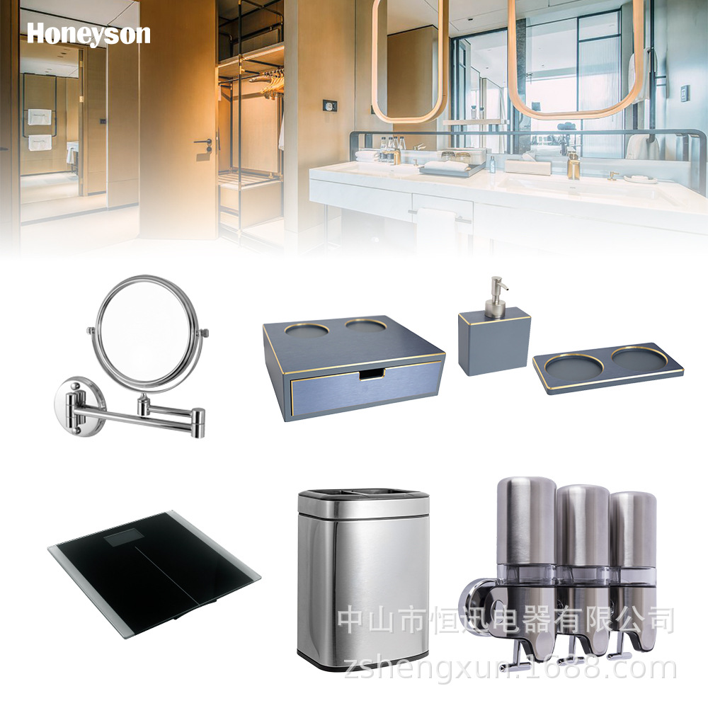 Hotel Honeyson Hengxun una ventanilla inodoro báscula electrónica báscula espejo de belleza caja de consumo basura
