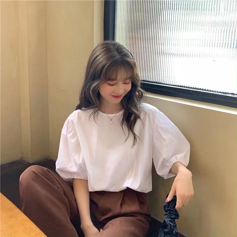 法式甜美小众娃娃领花边长袖衬衫女秋季小个子慵懒风内搭上衣|undefined