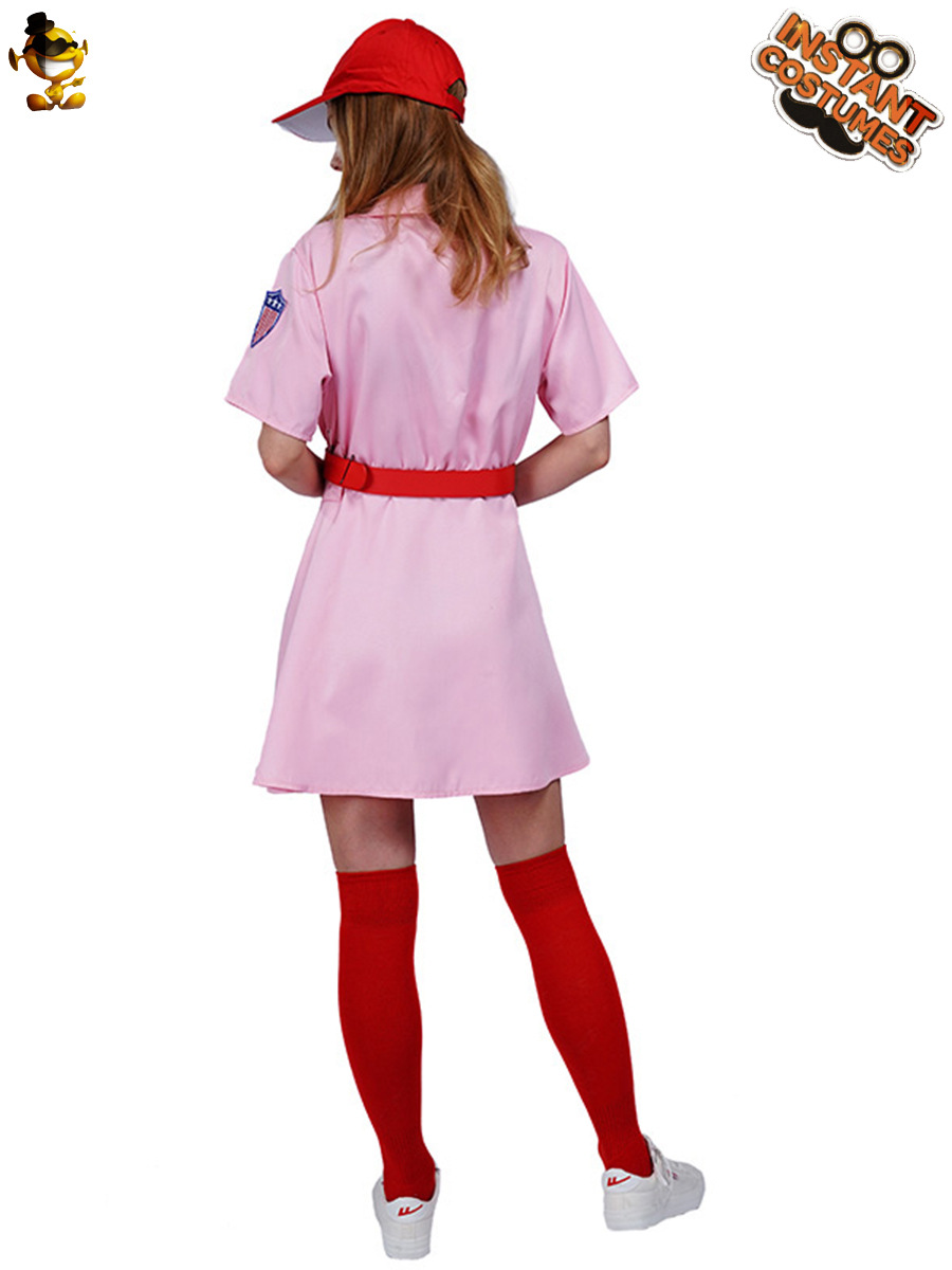 Traje de uniforme de béisbol rosa de niña adulta ropa deportiva casual disfraces ropa de rol image 4