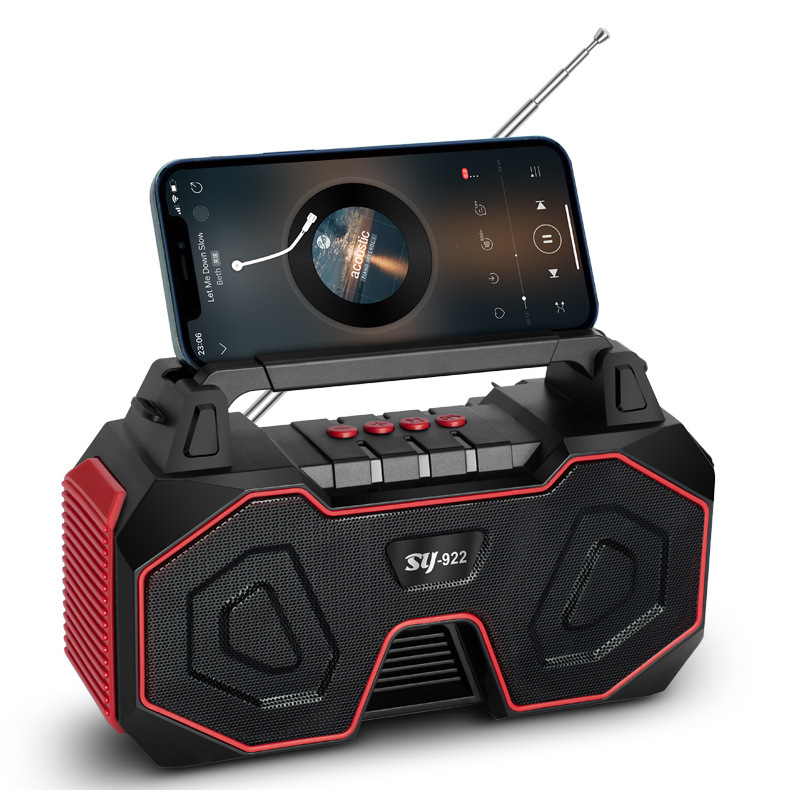 新しい太陽エネルギーbluetoothスピーカー私型携帯電話スタンドfm屋外ポータブルラジオ音響源工場|undefined