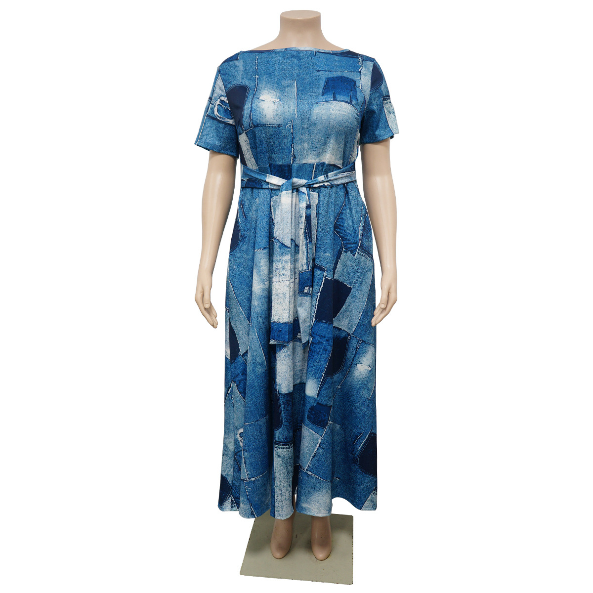 476g Weight Maxi Long Dress Dress Length Type Short Sleeve Sleeve Length Princess Dress Dresses Type Regular Sleeve Sleeve Type Spandex, Polyester Fabric Type Mid Waist Waist Line Holiday, Daily Occasion Round Neck Neckline Slim Fit Type Printing Pattern All Seasons Season Printing, Contrast Binding Design Casual, Vacation Style Wholesale Casual Vacation Printing Contrast Binding Printing Holiday Daily Round Neck Short Sleeve Princess Dress 2