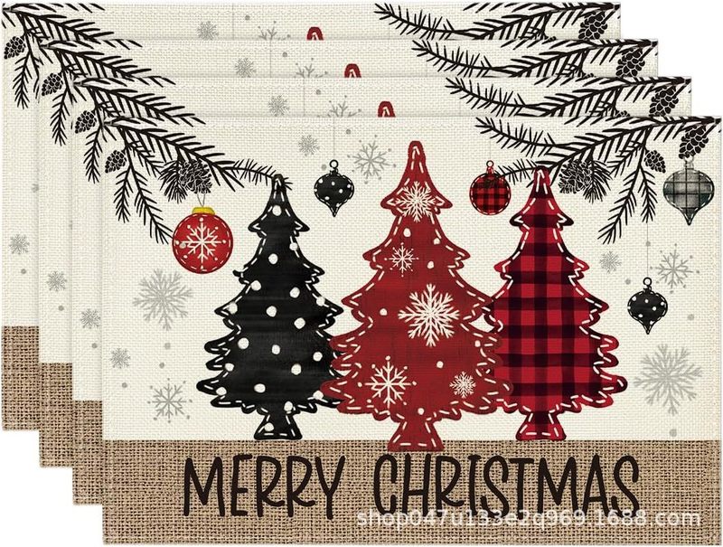 クロスボーダー新しいクリスマス装飾クリスマステーブルフラグクリエイティブクリスマステーブルクロスプレースマットクリスマステーブル装飾ホームデコレーション|undefined