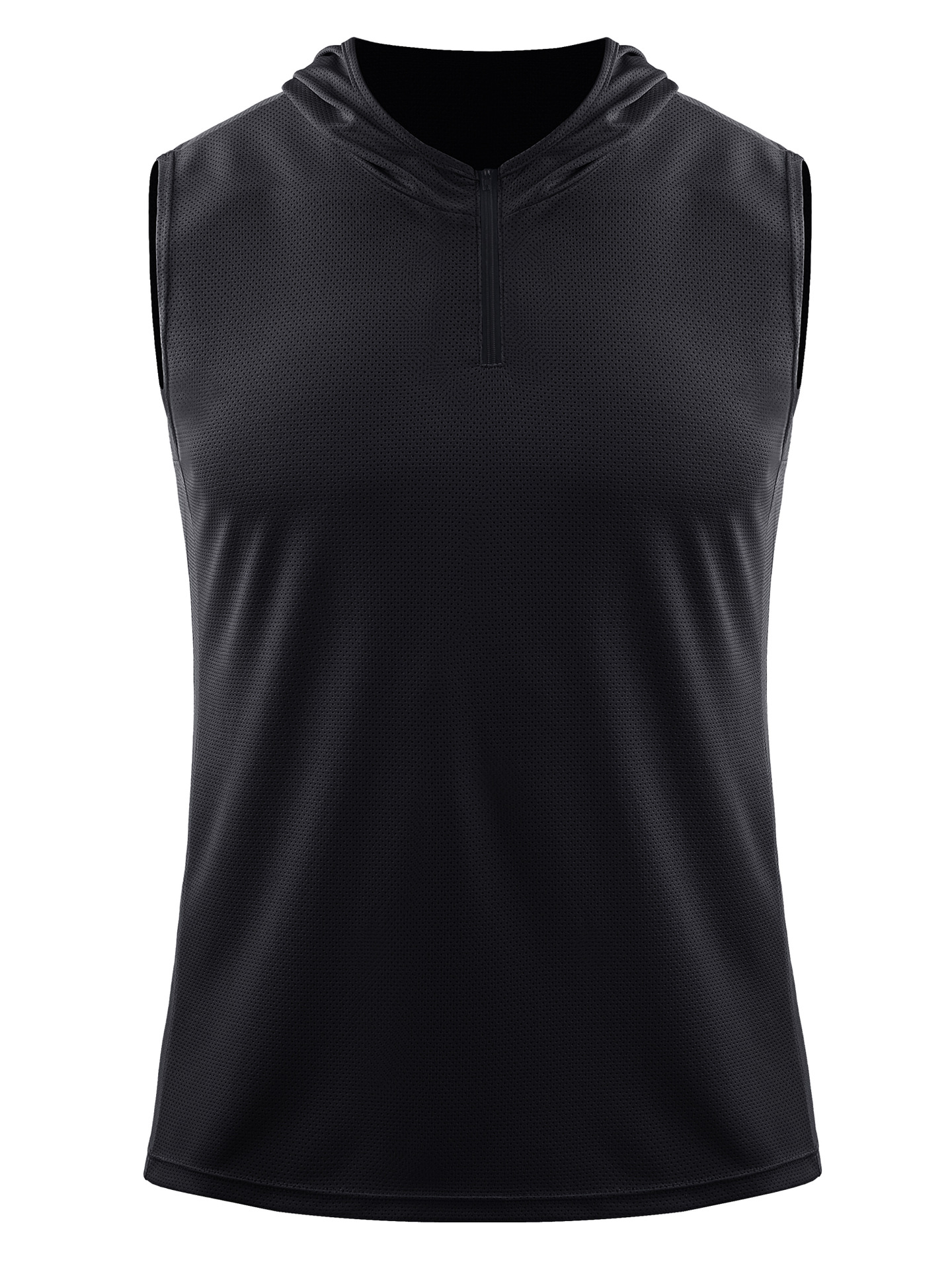 Hombres de verano con capucha cremallera chaleco deportivo chaleco sin mangas ropa de entrenamiento suelta correr baloncesto ropa de secado rápido delgada image 7
