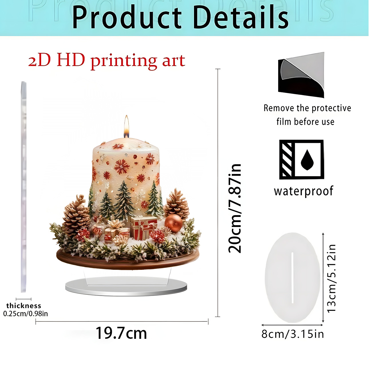 Nuevos productos transfronterizos Navidad decoración de la serie de regalos festivos para el hogar decoración de escritorio artesanía acrílica 2D decoración