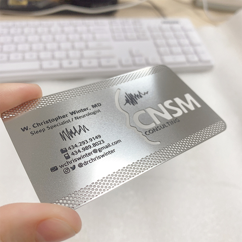 不锈钢个人精美名片任意设计外型丝印文字内容腐蚀LOGO金银哑黑色