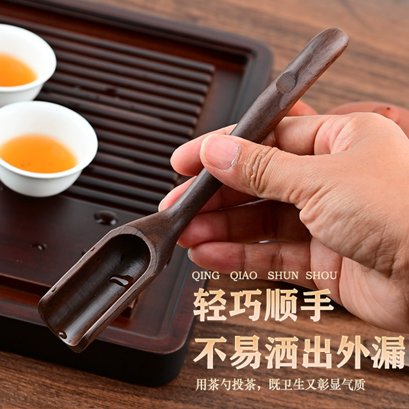 8DWL ebony tea making tools four-piece set tea clip tea spoon tea needle tea dial tea set tea art set Kung Fu tea ceremony
