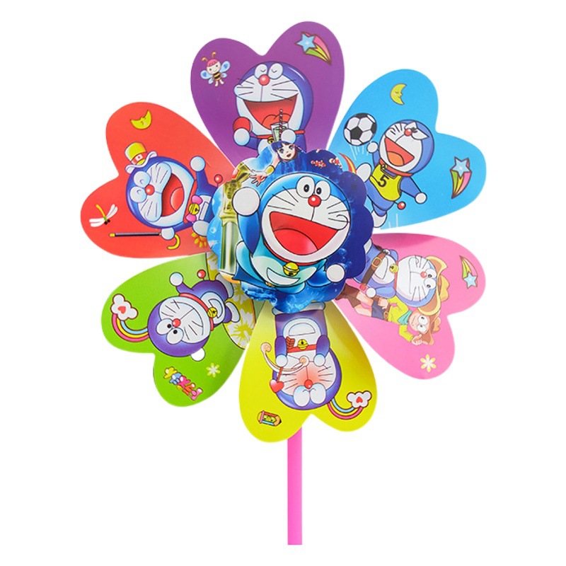 Children's cartoon windmill toys kindergarten gifts outdoor activities colorful plastic small windmill stall push gifts