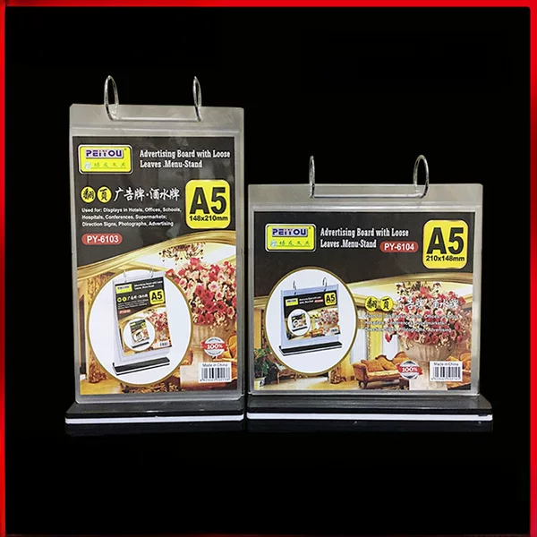 A6 page-turning table card acrylic organic multi-page table brand wine brand A4A5 display card menu price card