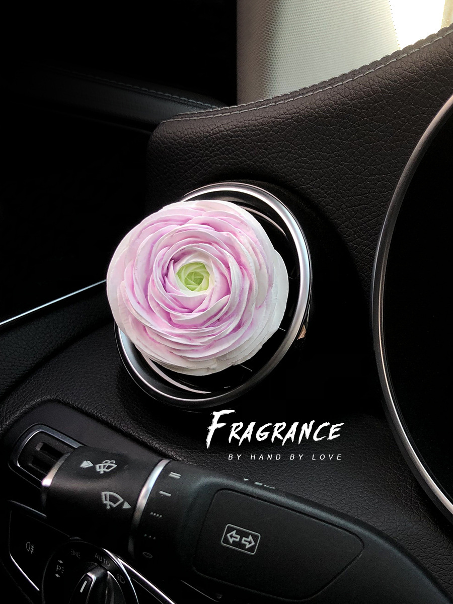Car aromatherapy perfume wholesale Buttercup peony car air conditioning outlet decoration car expansion stone ornaments women
