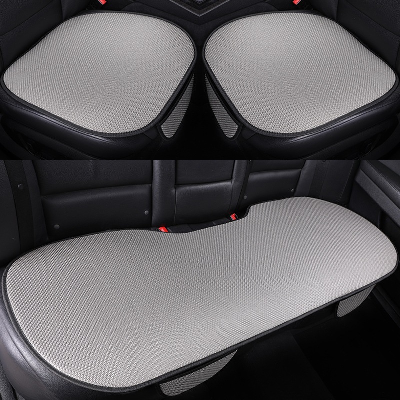 Manufacturer Wholesale Car Seat Cushions, Ice Silk Summer Seat Cushions, Universal for All Seasons, Single Cushion, Three-Piece Set, Non-Slip, Breathable, Cooling Cushion