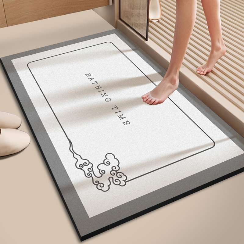 직사각형-구름 목욕-고급 회색