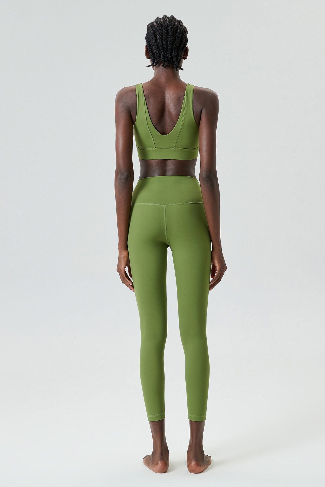 Simple Style Sport Style Solid Color Nylon U Neck Tracksuit Racerback Tank Tops Skinny Pants display picture 16