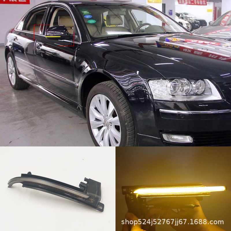 Suitable for Audi A3/A4/A5/A6/Q3/Q5/Q7/A7/TT modified blackened rearview mirror running water turn signal Suitable for Audi A3/A4/A5/A6/Q3/Q5/Q7/A7/TT modified blackened rearview mirror running water turn signal
