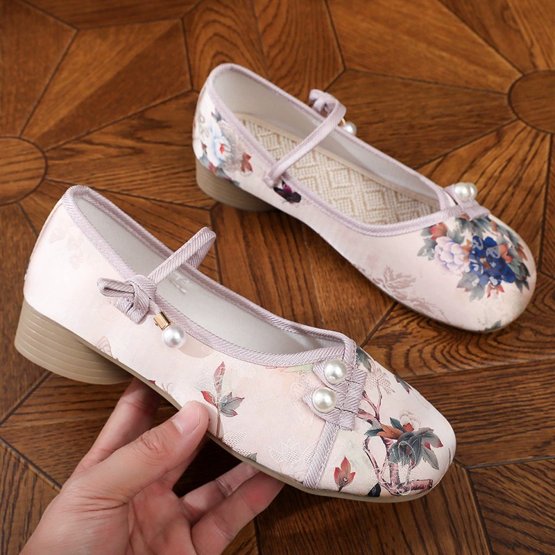 Старые пекинские туфли из ткани женские народные ветры с мягким дном ретро туфли мамы чонсам