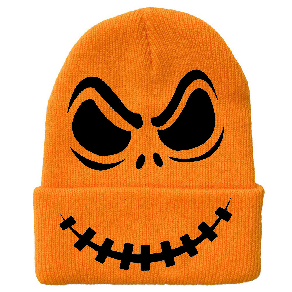Printing Design Simple Style Style Eaveless Rim Women's Simple Style Color Block Printing Eaveless Wool Cap