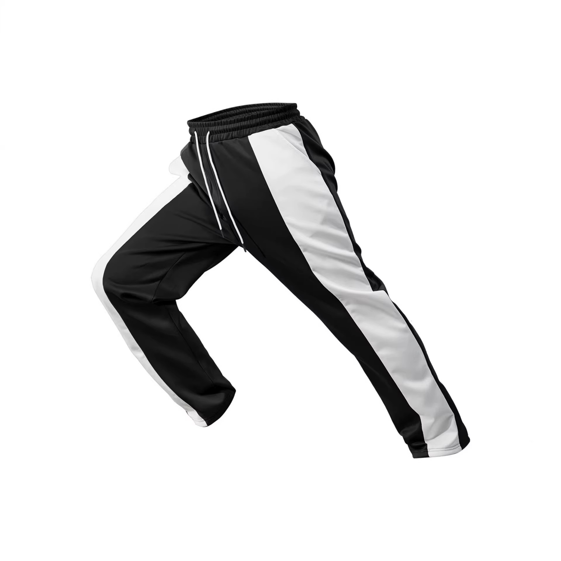 Men's Casual Jogger Pants - Lightweight Quick-Dry Running Sweatpants With Color Block Design, Comfortable Elastic Waist, Loose Fit_voghion.com