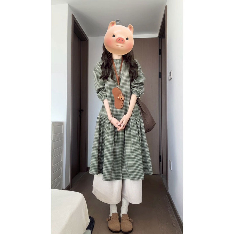 2025 spring new with a whole suit plaid dress high sense vest jacket vintage fashion suit