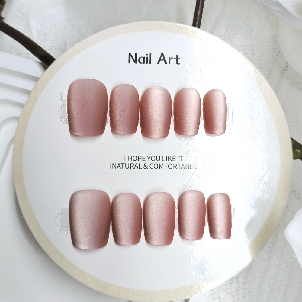 Simple suele ojo de gato mate usar uñas de terciopelo carmesí trapezoidal ins viento de color sólido manicure esmerilado a mano