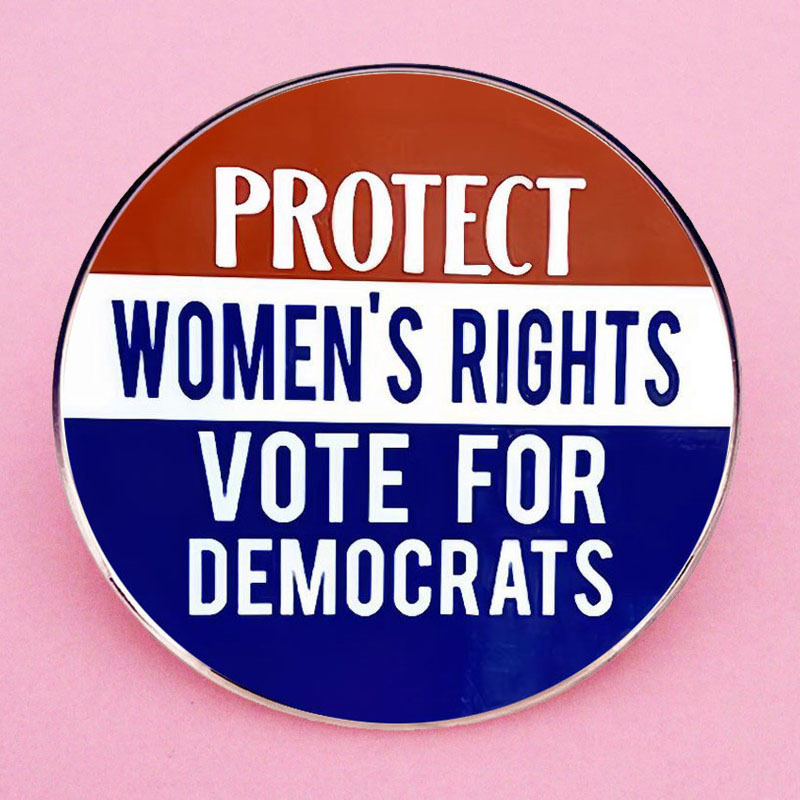 여성 권리 방어 민주당 브로치 인권 핀 배지 금속 합금 배지 액세서리