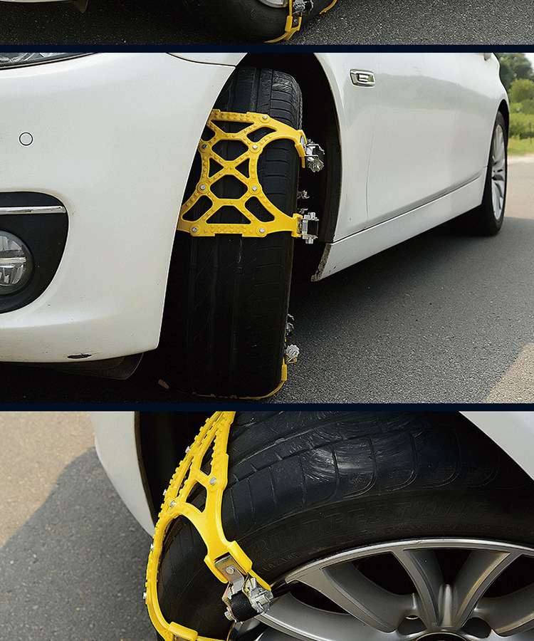 Customizable thickened universal winter emergency car tire anti-slip chains, snow terrain emergency tool
