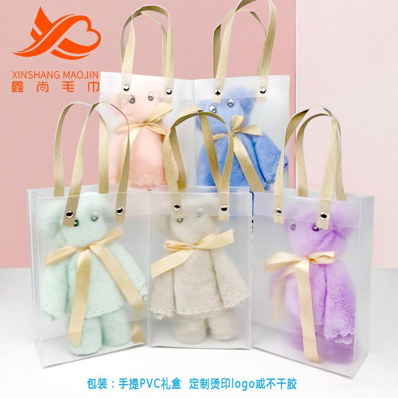 小熊毛巾批發珊瑚絨毛巾小熊造型伴手禮結婚禮品禮盒裝小熊毛巾
