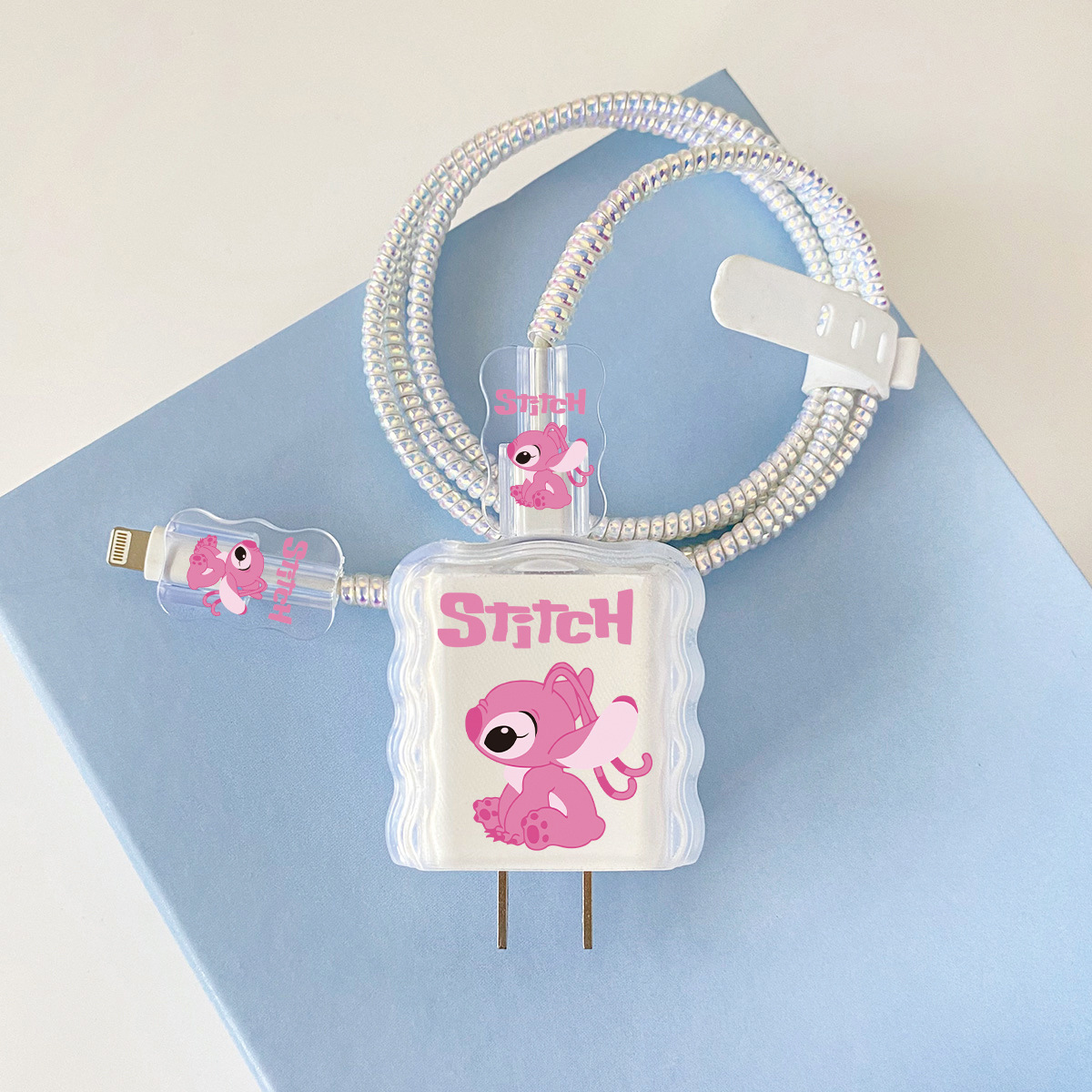 Apple 20w-B11 여성용 스티치 오버레이 헤드기어 + 물결선 클립 + 1m 레이저 흰색 로프 + 흰색 스트랩