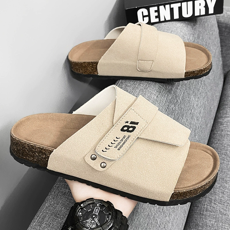 Летняя новая мода повседневная буркен пробковые тапочки мужской мягкий фон тапочки трансграничный большой размер легкий и удобный буксир