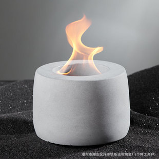 Cross-border Hot Sale Mini Cement Alcohol Fireplace Desktop Small Stove Desktop Heating Outdoor Portable Amazon Creative
